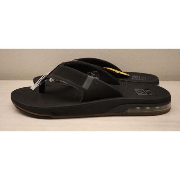 Reef Unisex Men's Sz 7 Women's Sz 8.5 Black Fanning Low Back Slip On Sandals - Picture 5 of 8